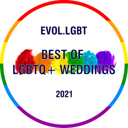 Best LGBTQ wedding rental companies badge